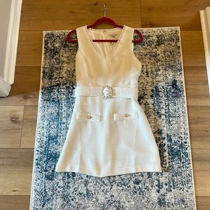 Jealous Tomato white tweed dress